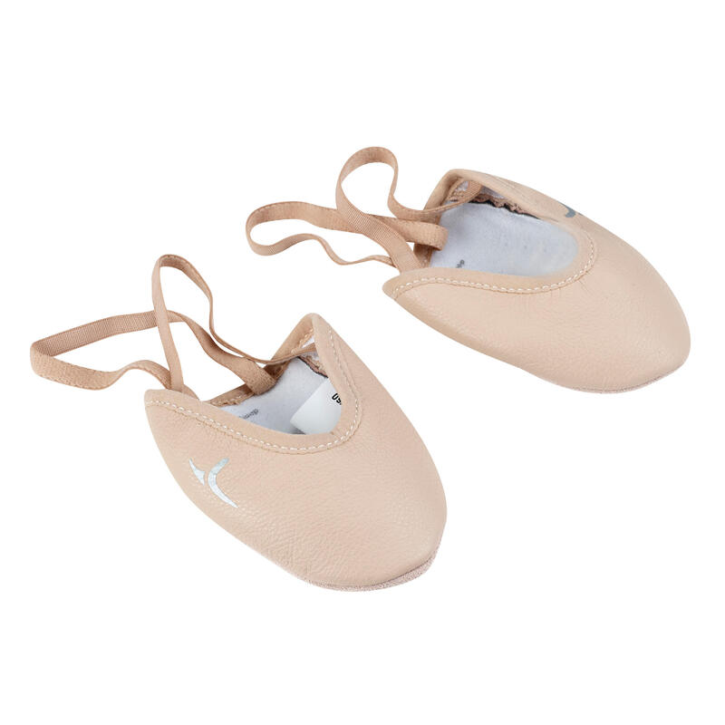 Demi-Pointes de Gymnastique Rythmique (GR) en cuir Rose