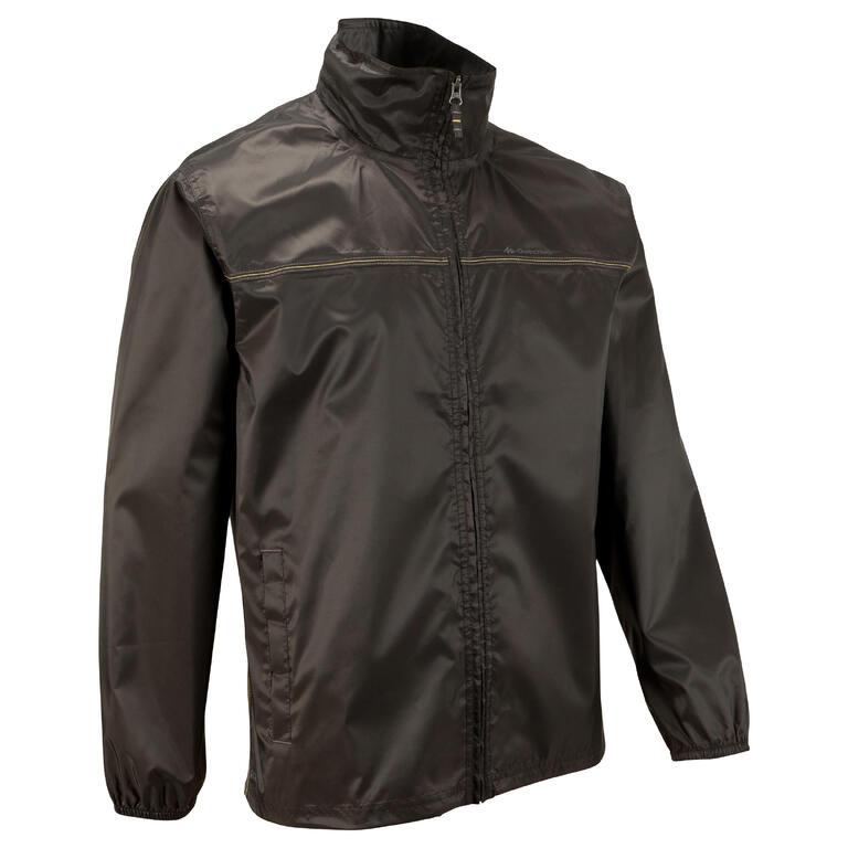 Buy RainCut Zip Men's Hiking Waterproof Jacket Black Online Decathlon