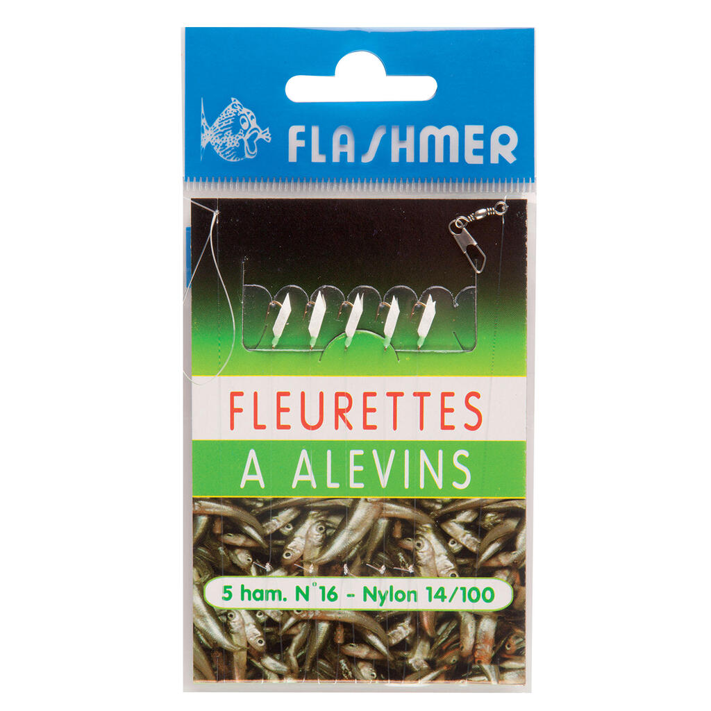 Pavadėlis jūrinei žvejybai „Alevins Fleuret Fry“ nr. 16 x 5