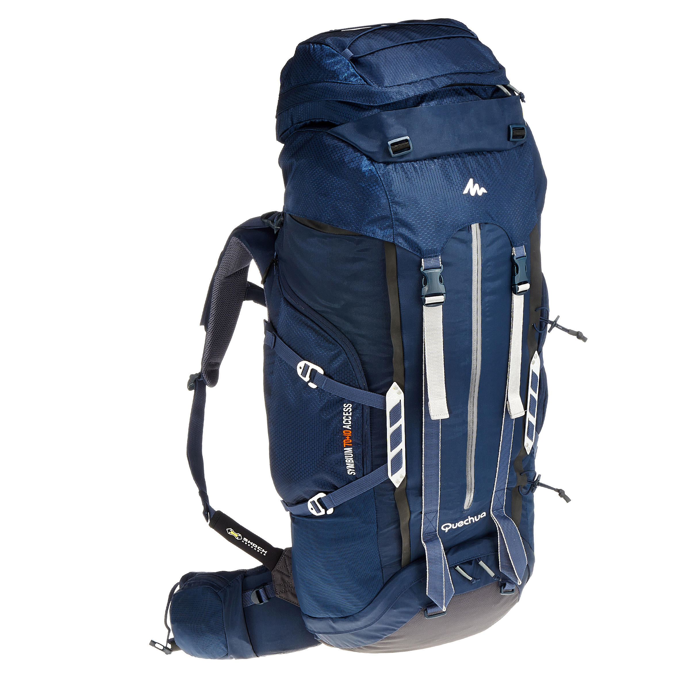 Trekking backpack 70+10 litres dark blue