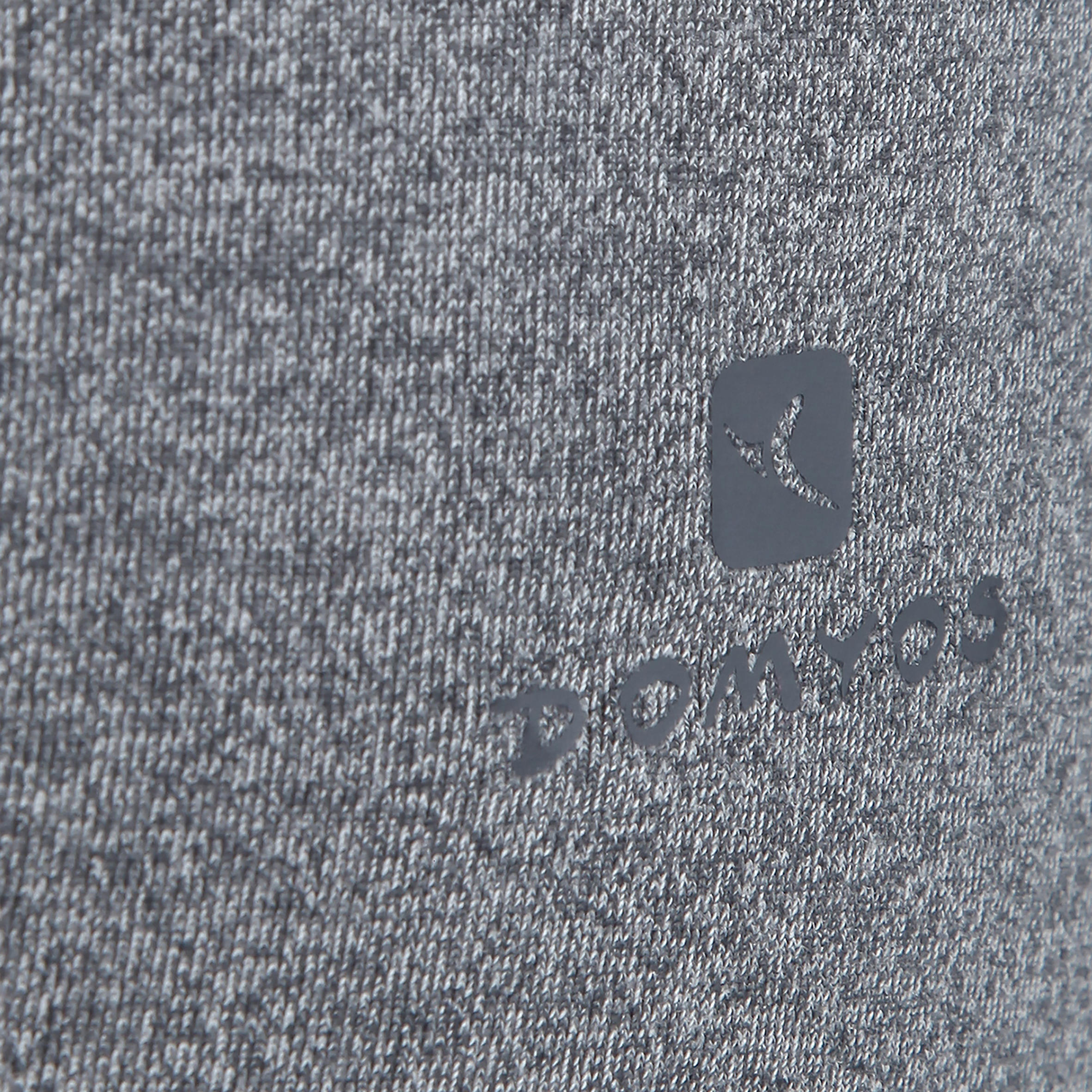 Breathe Women's Fitness 7/8 Leggings - Mott Grey, Two-colour Contrast Waistband 11/12