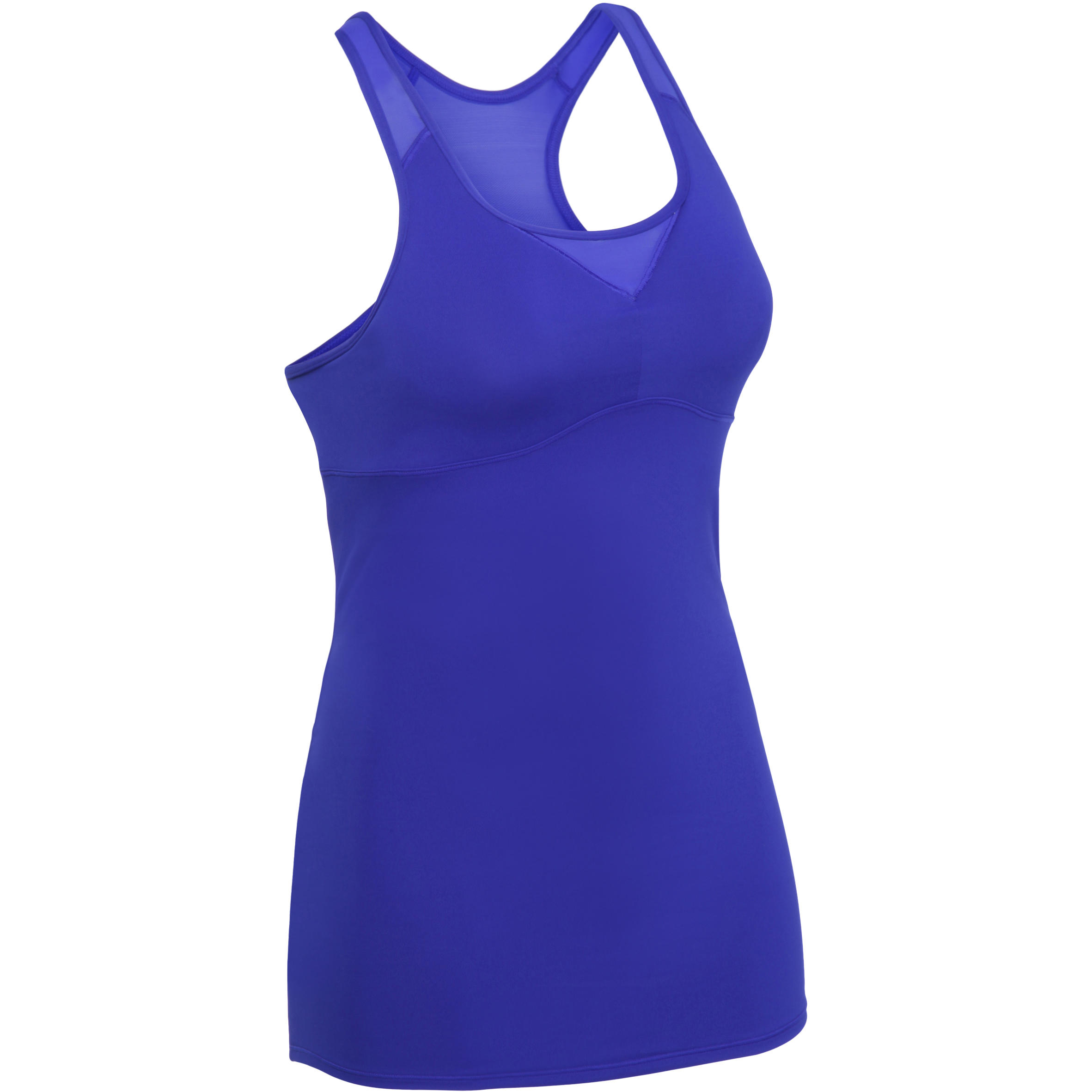 DOMYOS Breathe Women's Fitness Tank Top with Built-in Bra Tank Top - Dark Blue