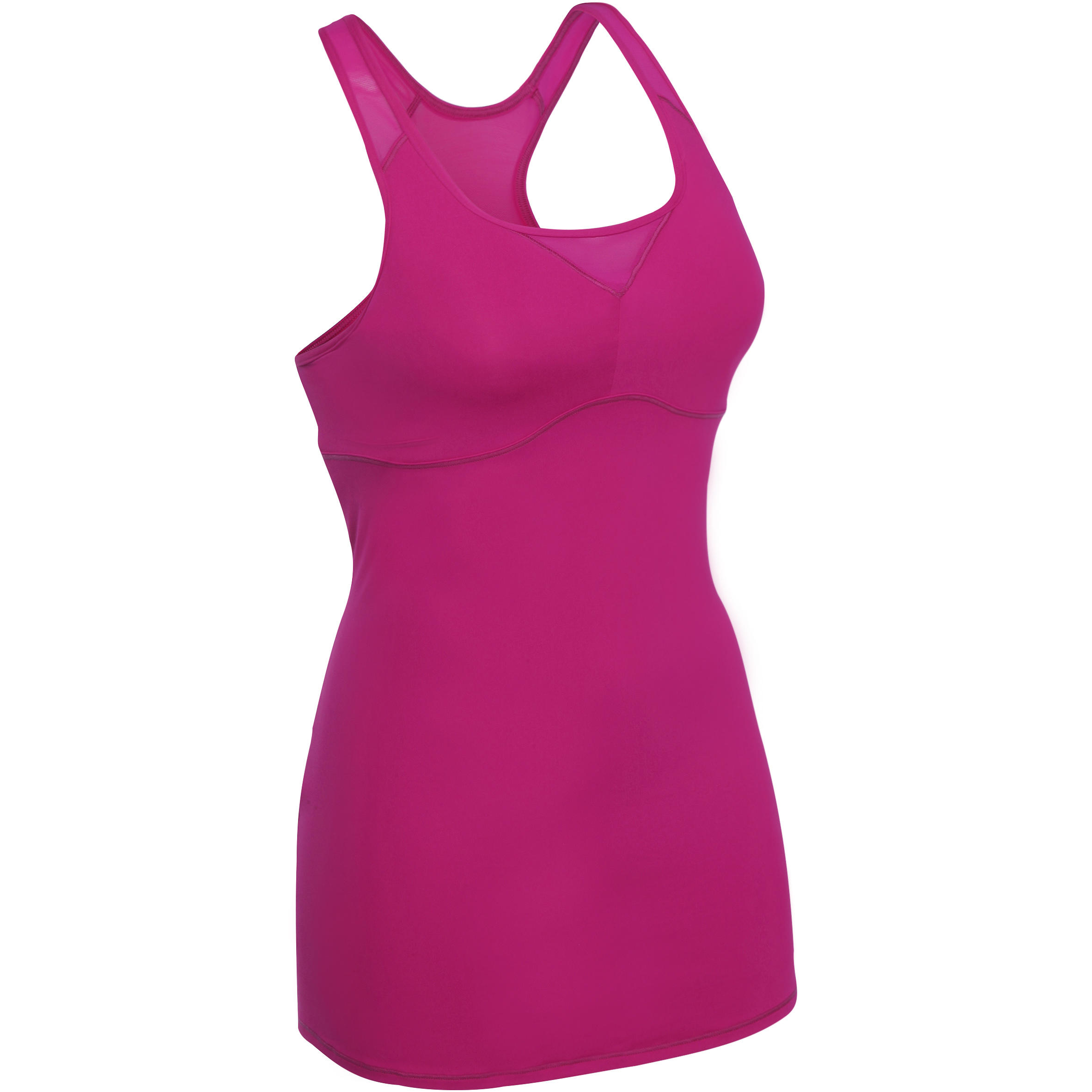 DOMYOS Breathe Women's Fitness Tank Top with Built-in Bra - Dark Pink