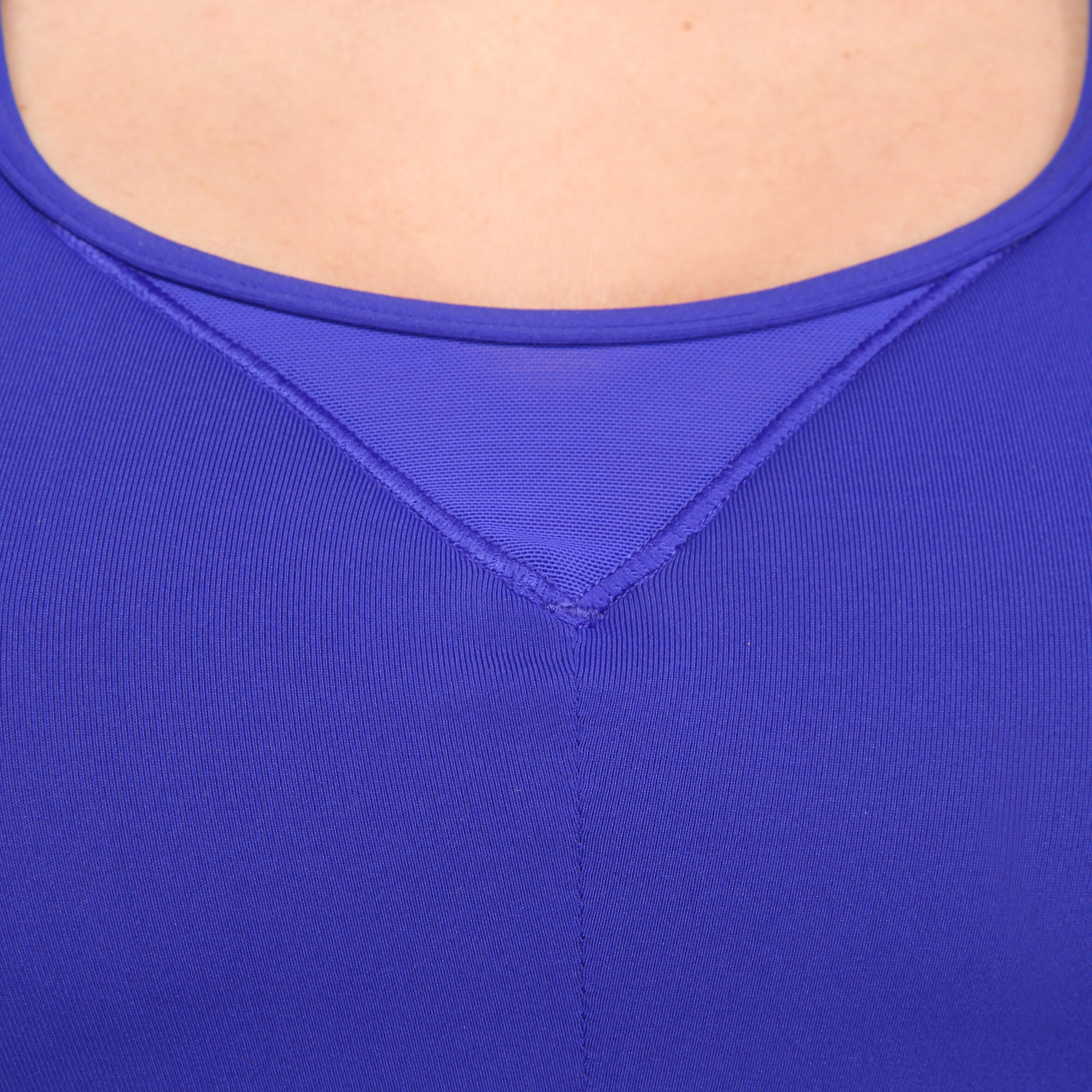 Fitnesstop dames Breathe donkerblauw met ingewerkte beha 7/16