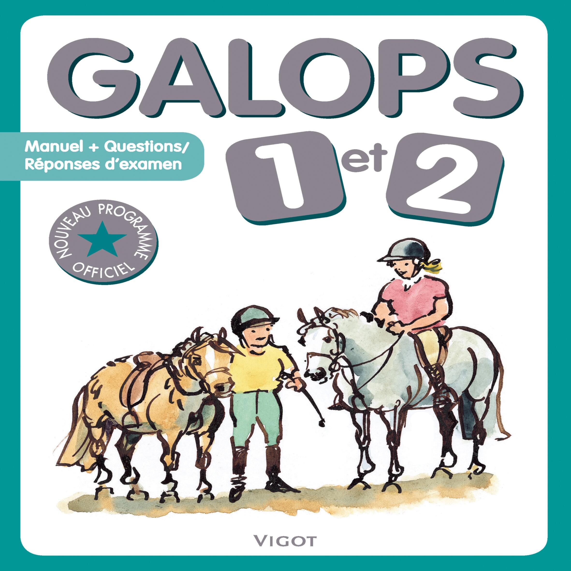 Livre d'équitation Galops 1 et 2 édition Vigot + questions/réponses VIGOT