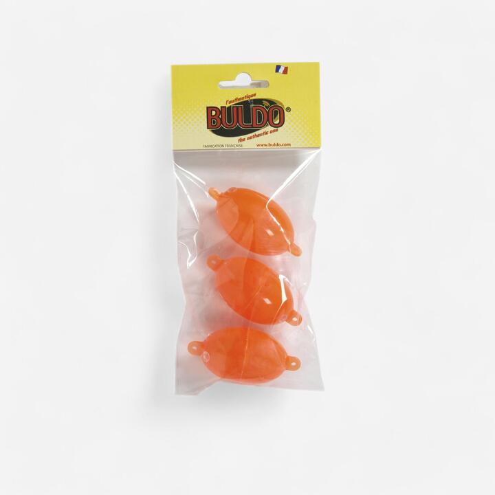 Oval Buldo N°3 red x3 sea fishing bubble float BULDO Decathlon