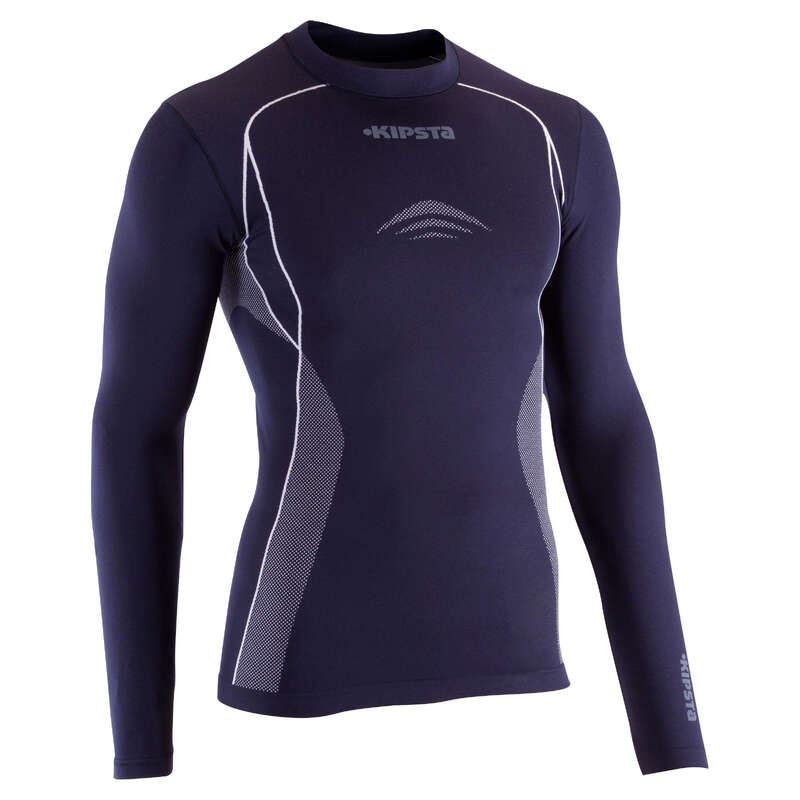 KIPSTA Keepdry 500 adult base layer long sleeve navy blue...