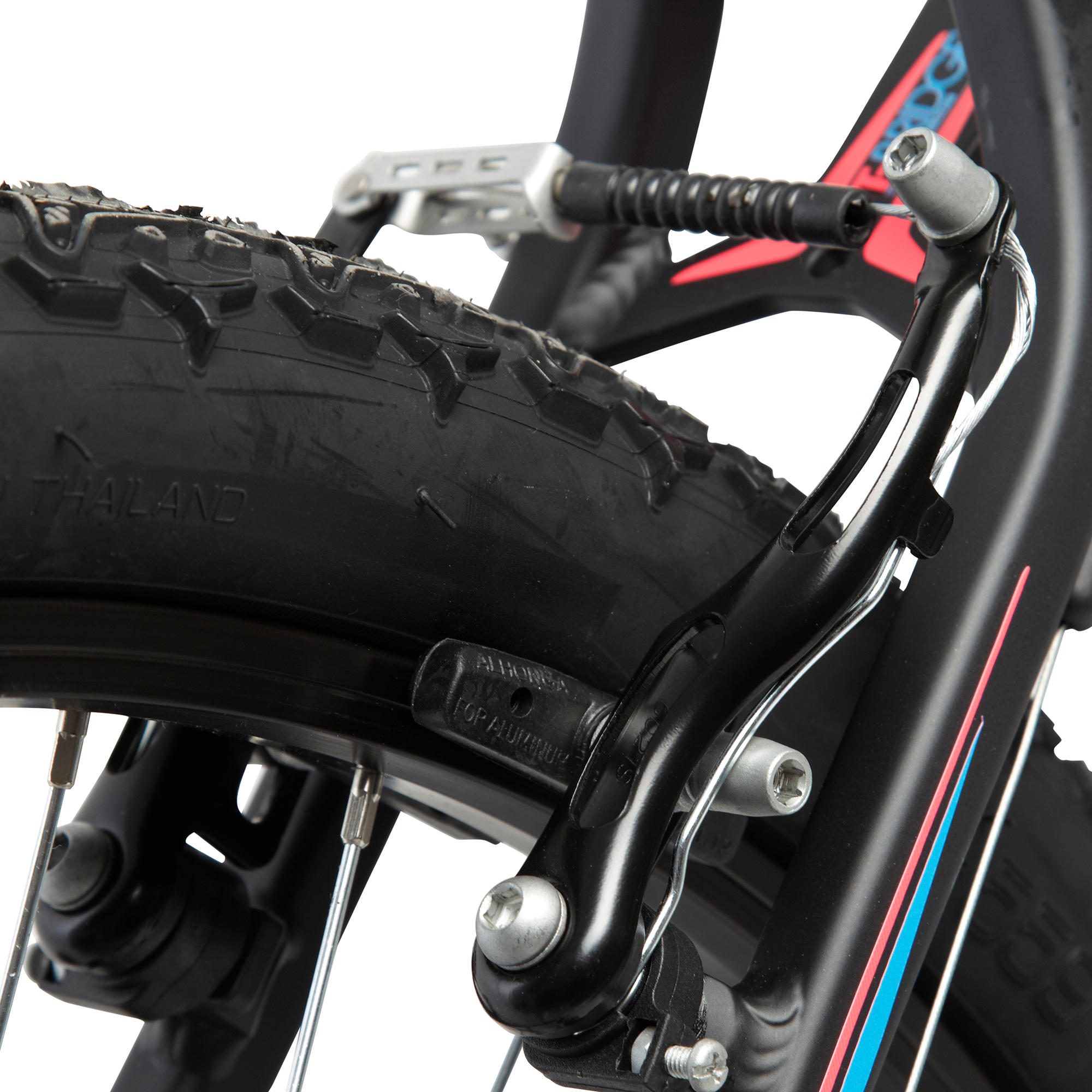 MTB B'TWIN Rockrider 340 zwart/blauw/fuchsia 9/17