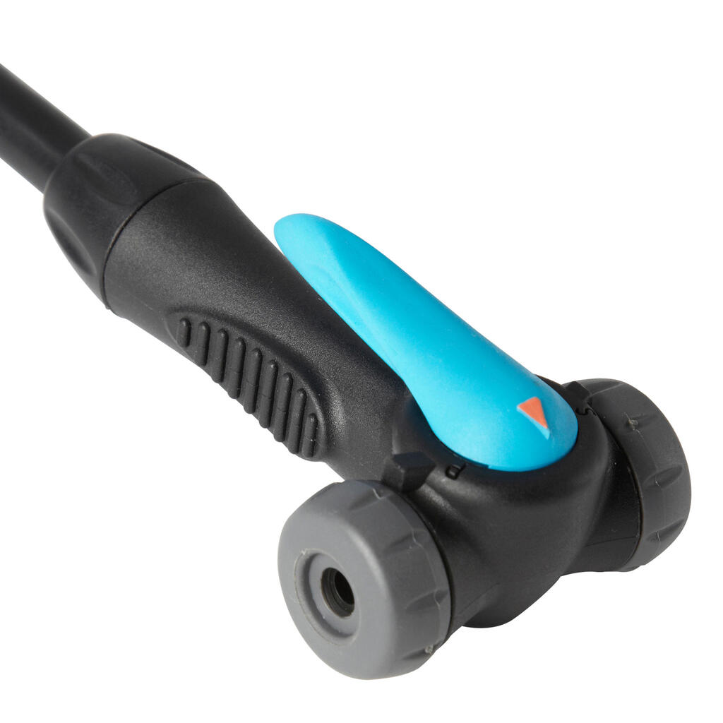 Bomba de pie para bicicleta Btwin 500 negra