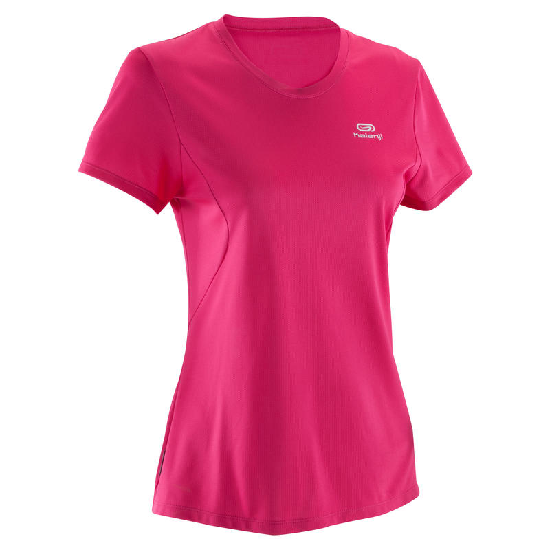 RUN DRY WOMEN'S RUNNING T-SHIRT - PINK RUN DRY WOMEN'S RUNNING T-SHIRT - PINK