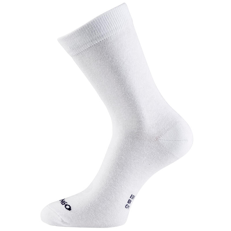 CHAUSSETTES DE SPORT HAUTES ADULTE ARTENGO RS 160 BLANC LOT DE 3