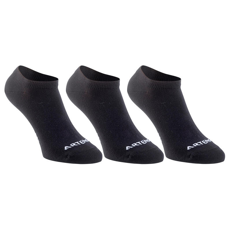 CHAUSSETTES DE SPORT BASSES ARTENGO RS 160 NOIRES LOT DE 3