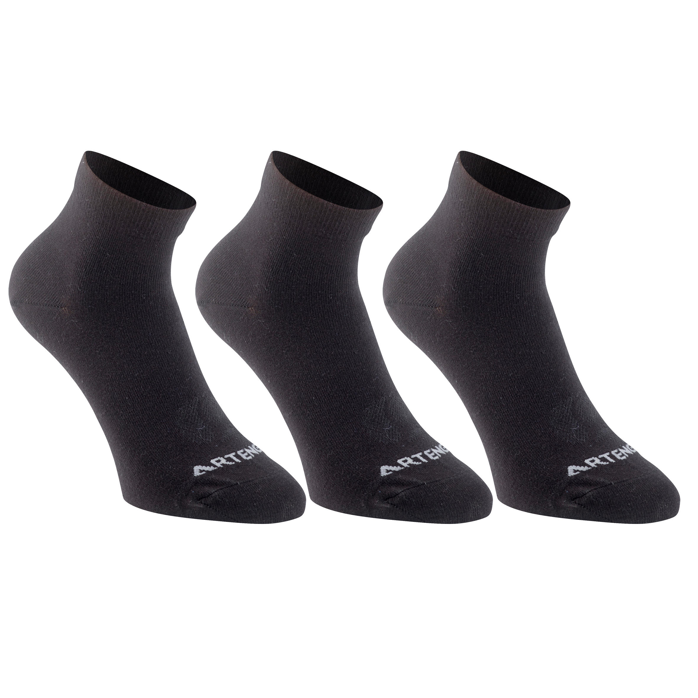 RS 160 Adult Mid Sports Socks Tri-Pack - Black 1/12