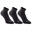 CHAUSSETTES DE SPORT MID ADULTE ARTENGO RS 160 NOIRES LOT DE 3