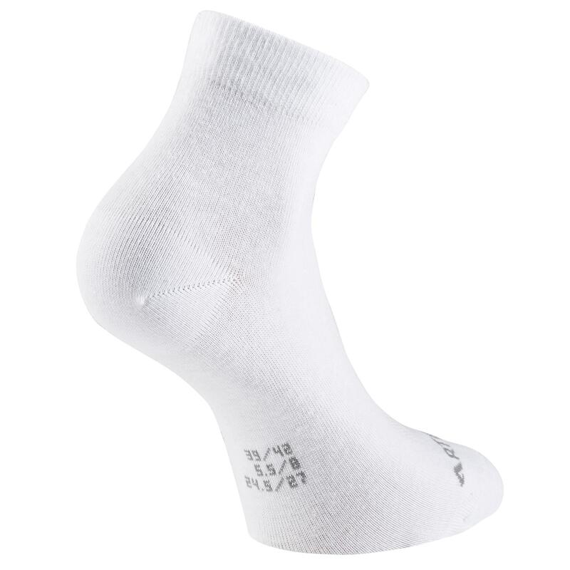 CHAUSSETTES DE SPORT ADULTE MID ARTENGO RS 160 BLANC LOT DE 3