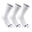 CHAUSSETTES DE SPORT HAUTES ADULTE RS800 BLANC LOT DE 3