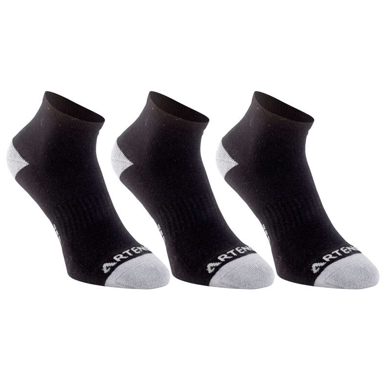 ARTENGO RS 800 Mid-Length Adult Sports Socks 3-Pack - Black...