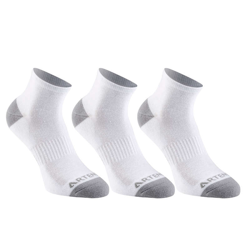 ARTENGO RS800 Adult Mid Sports Socks 3-Pack - White