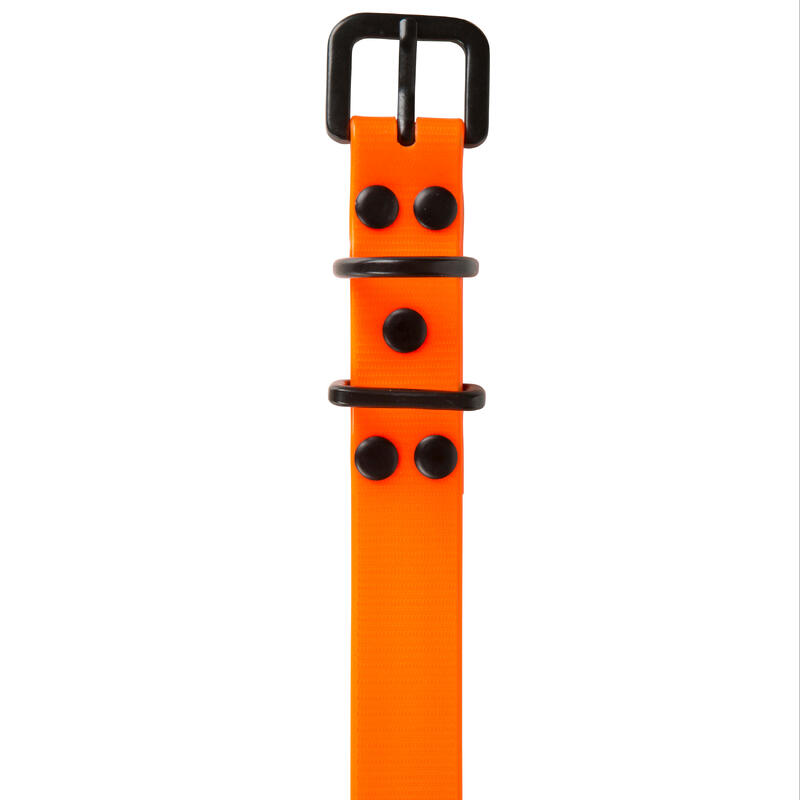 Collar Perro Solognac 500 Ajustable Plastico naranja Fluorescente