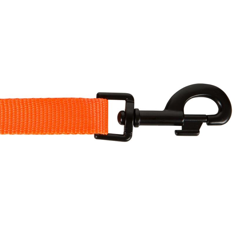 Correa Perro Solognac 100 Ajustable Naranja Fluo