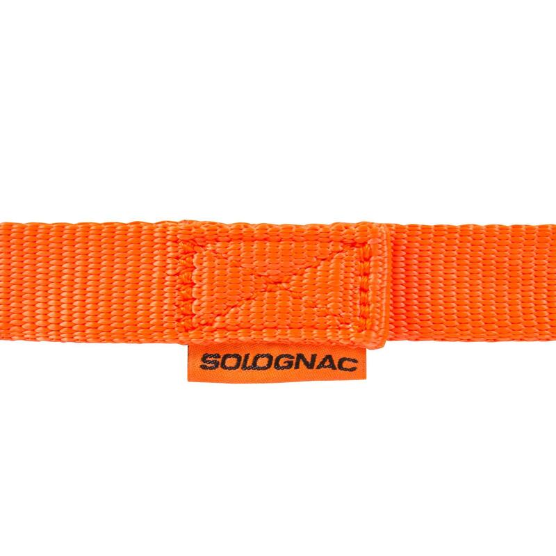 Correa Perro Solognac 100 Ajustable Naranja Fluo