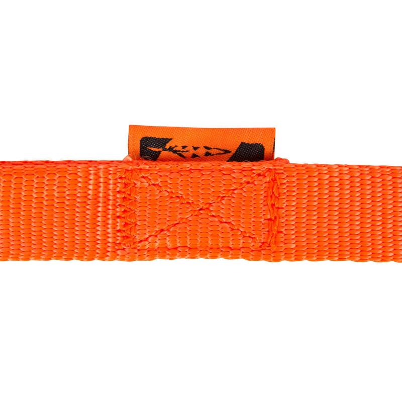 Correa Perro Solognac 100 Ajustable Naranja Fluo