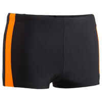 B-ACTIVE YOKE men's swim SHORTS - Black Orange