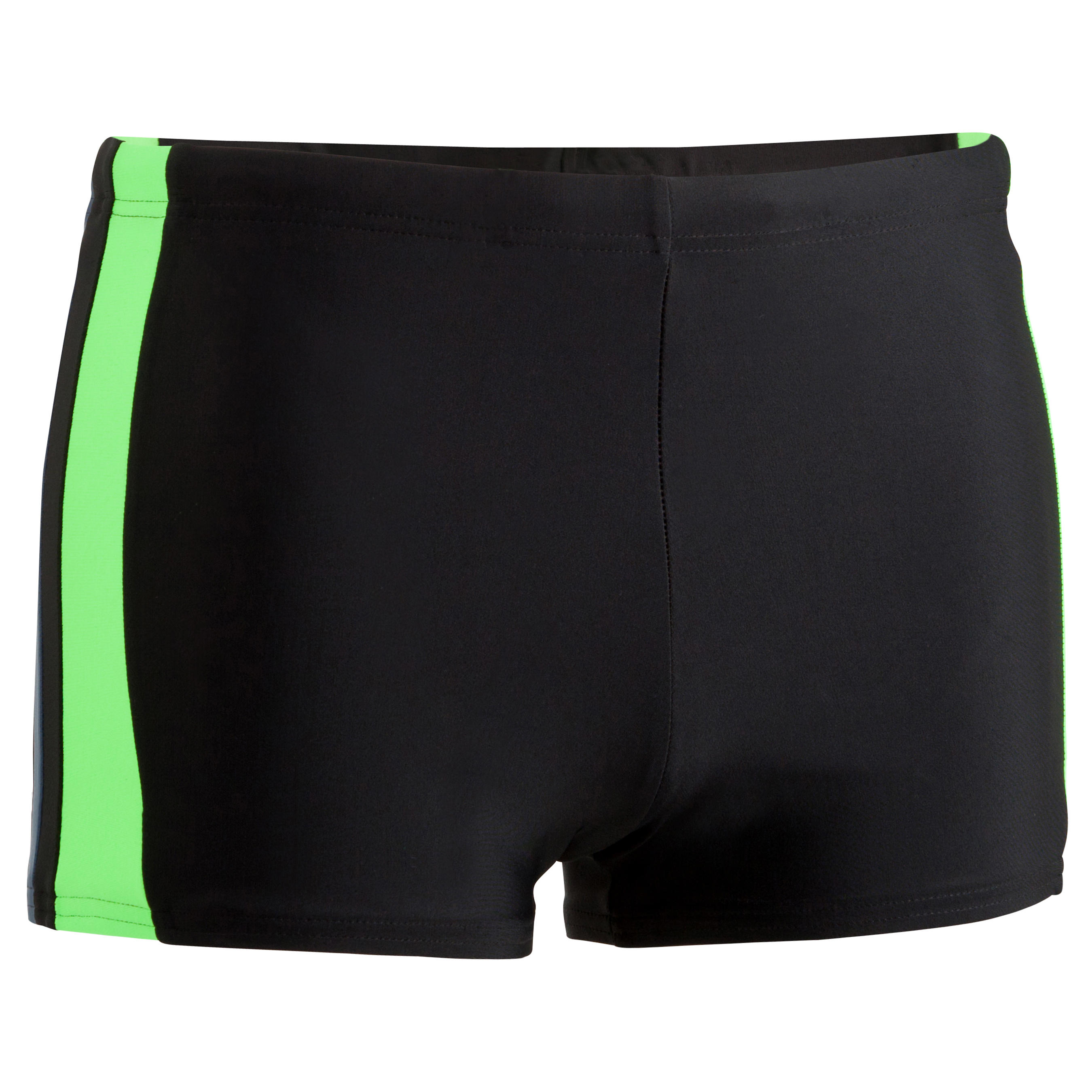 B-ACTIVE YOKE men's swim SHORTS - Black Green 1/2
