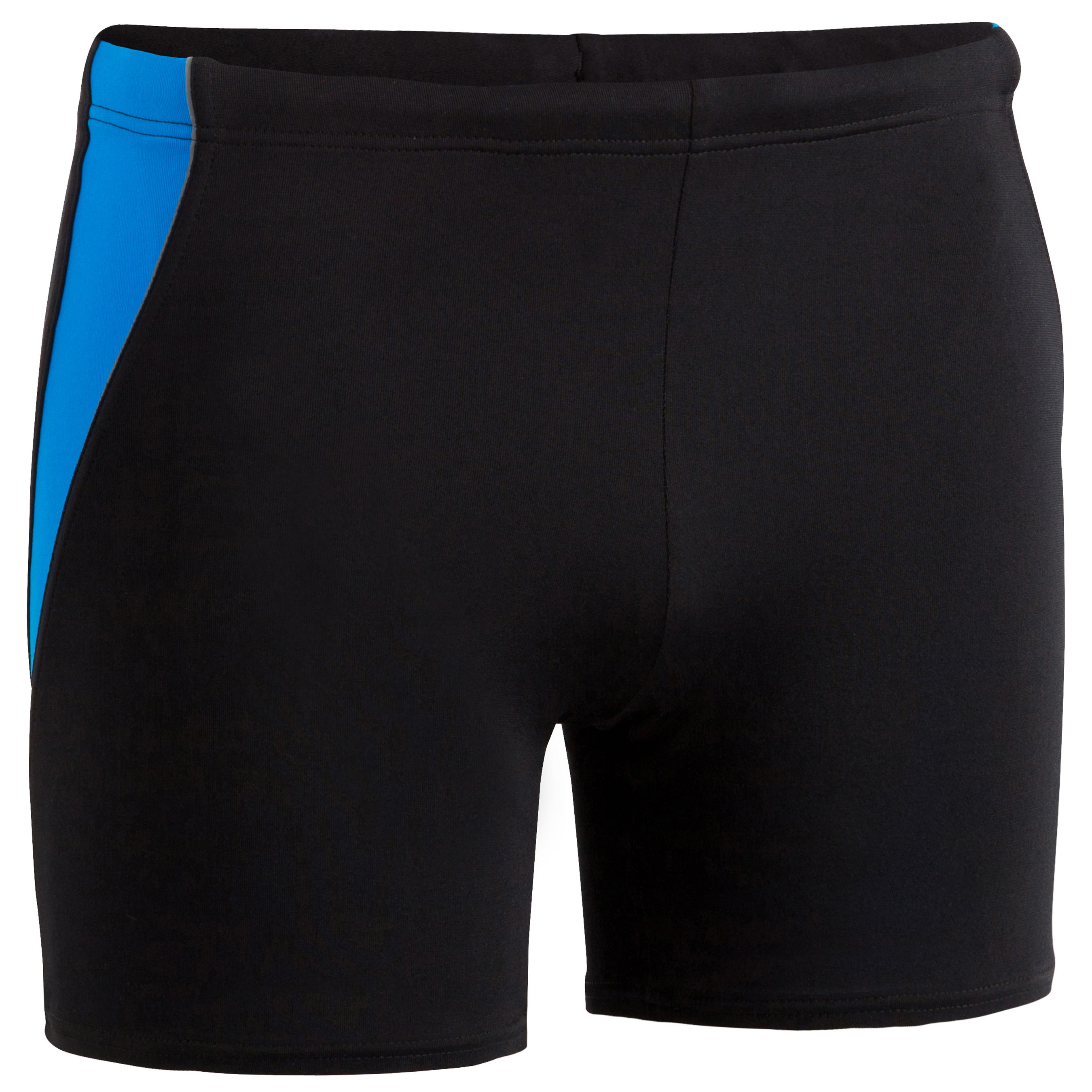 B-READY men's LONG swim SHORTS - Black Blue 1/5