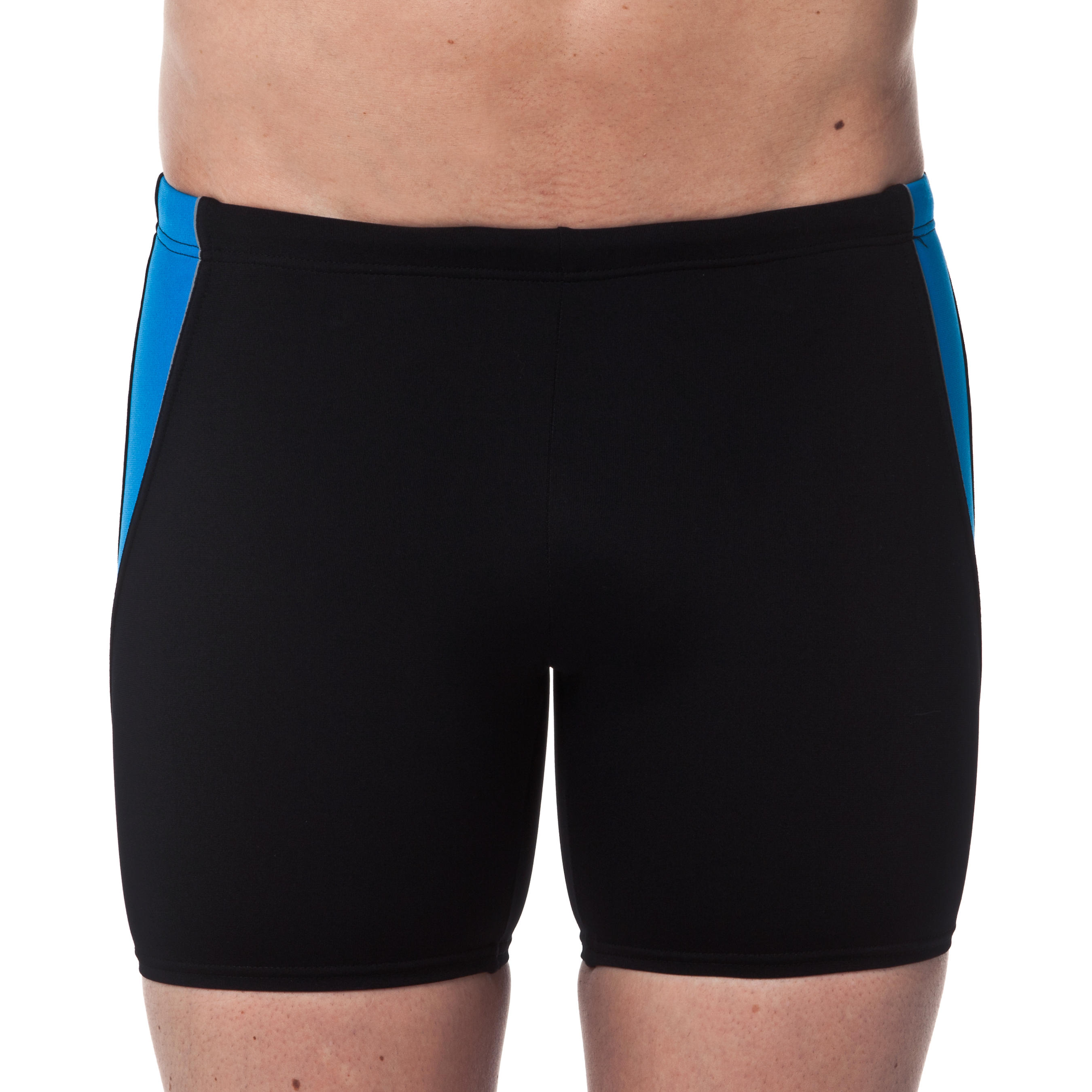 B-READY men's LONG swim SHORTS - Black Blue 2/5