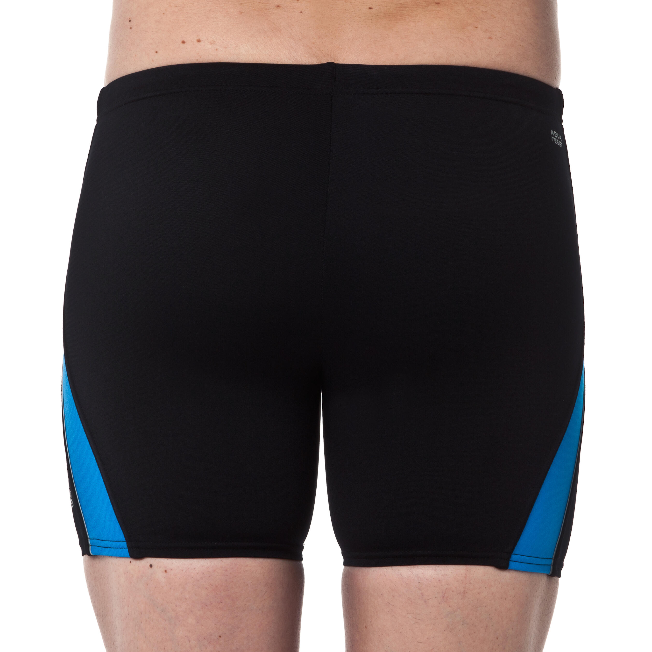 B-READY men's LONG swim SHORTS - Black Blue 4/5