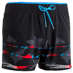 150 MEN'S SHORT SWIM SHORTS - BLACK/RED