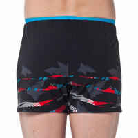 150 MEN'S SHORT SWIM SHORTS - BLACK/RED