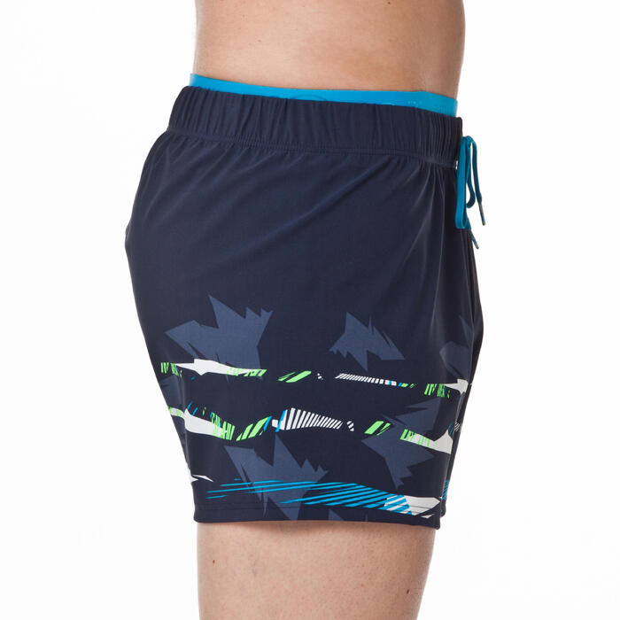 150 MEN'S SHORT SWIM SHORTS BLACK/RED Decathlon