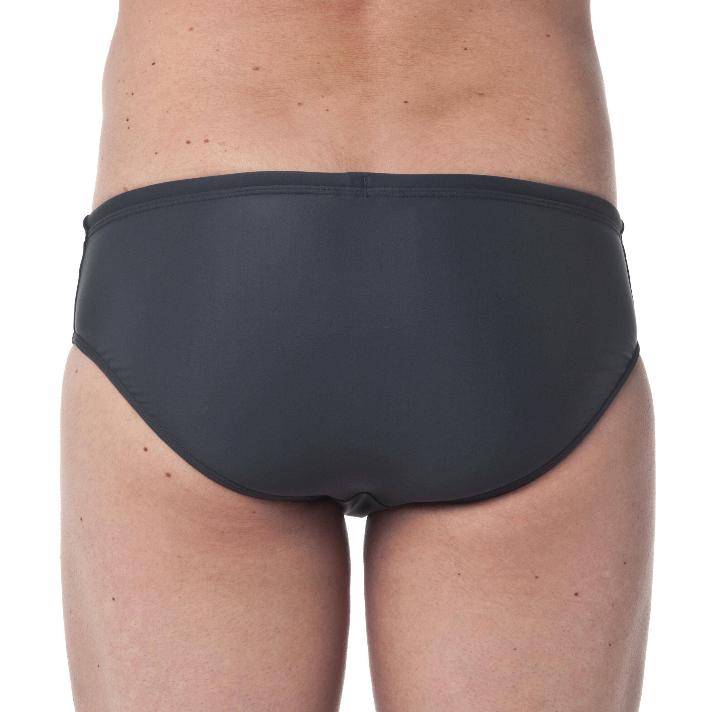 100 MEN'S SWIMMING BRIEFS - BASIC GREY -  2