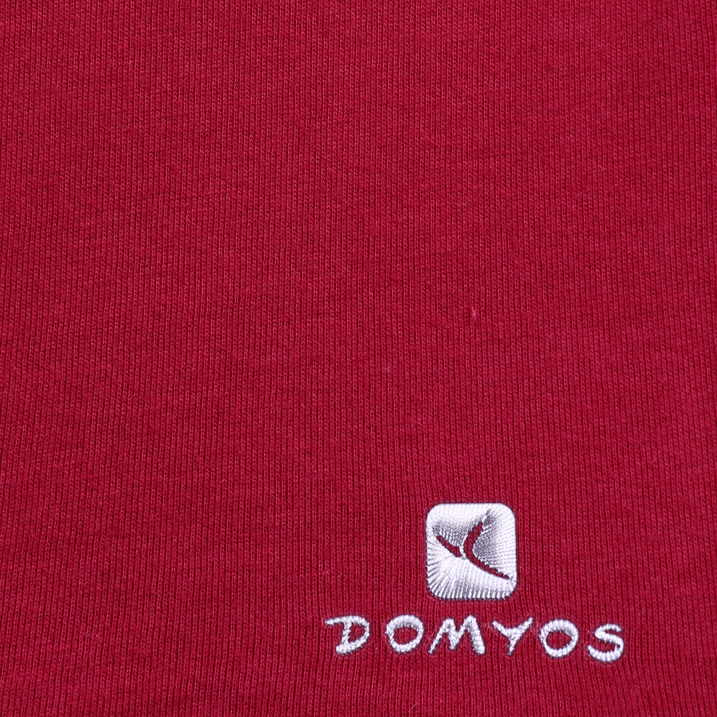 Essential Long-Sleeved Cotton Fitness T-Shirt - Burgundy 9/11