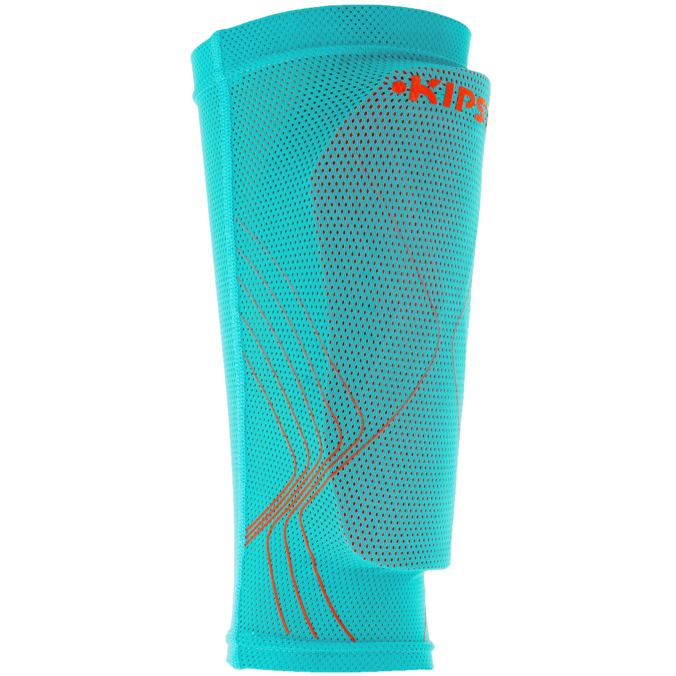 F400 Football Shin Guards - Orange Blue 1/9