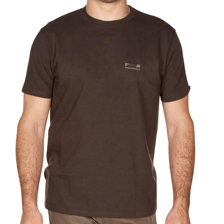 Men's Short-sleeved Cotton T-shirt - 100 brown