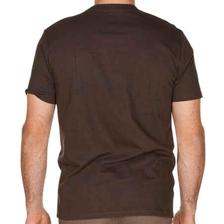 Men's Short-sleeved Cotton T-shirt - 100 brown