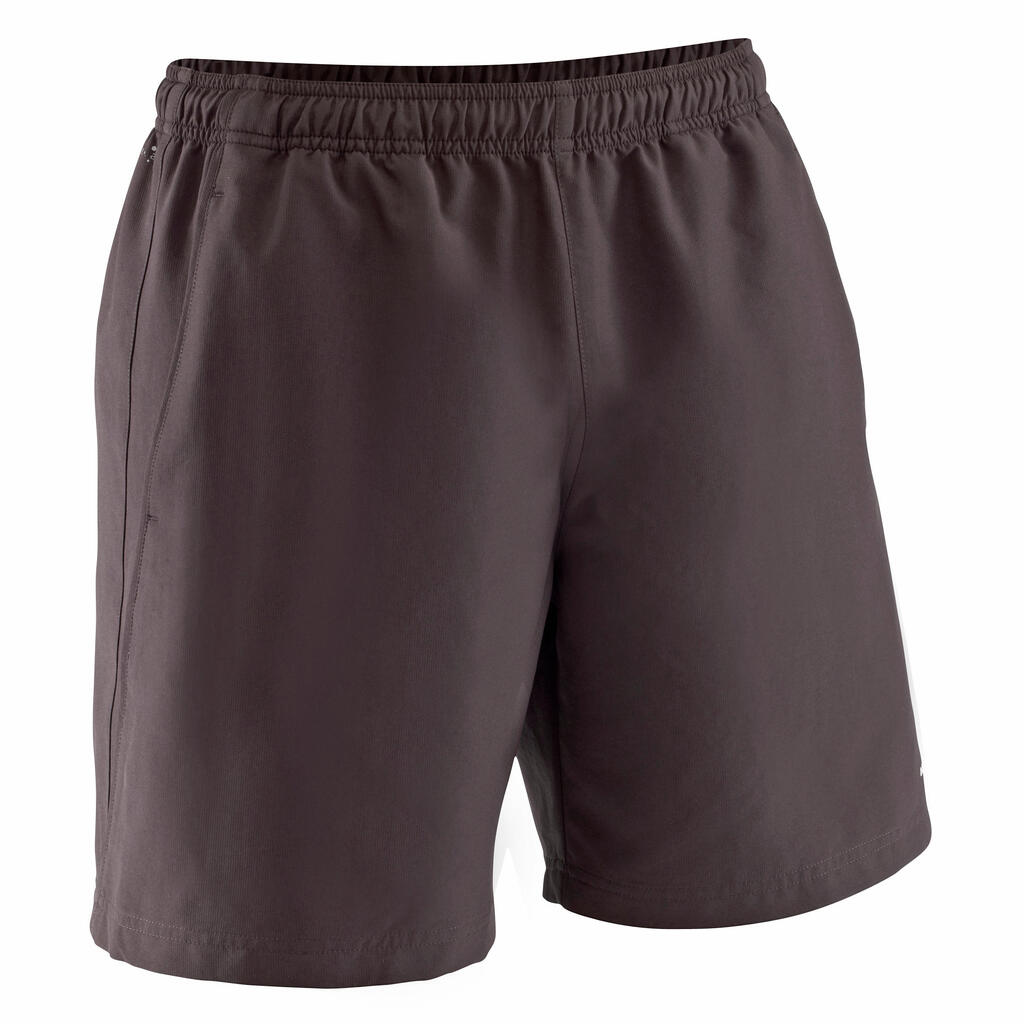 SHORT HOMME ESSENTIEL GRIS 100 TENNIS BADMINTON PADEL PING PONG SQUASH