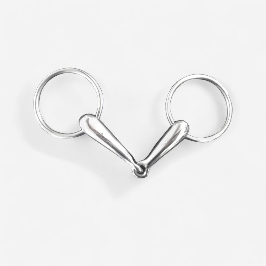Filete 2 anillos huecos de acero inoxidable equitación fouganza caballo y poni 