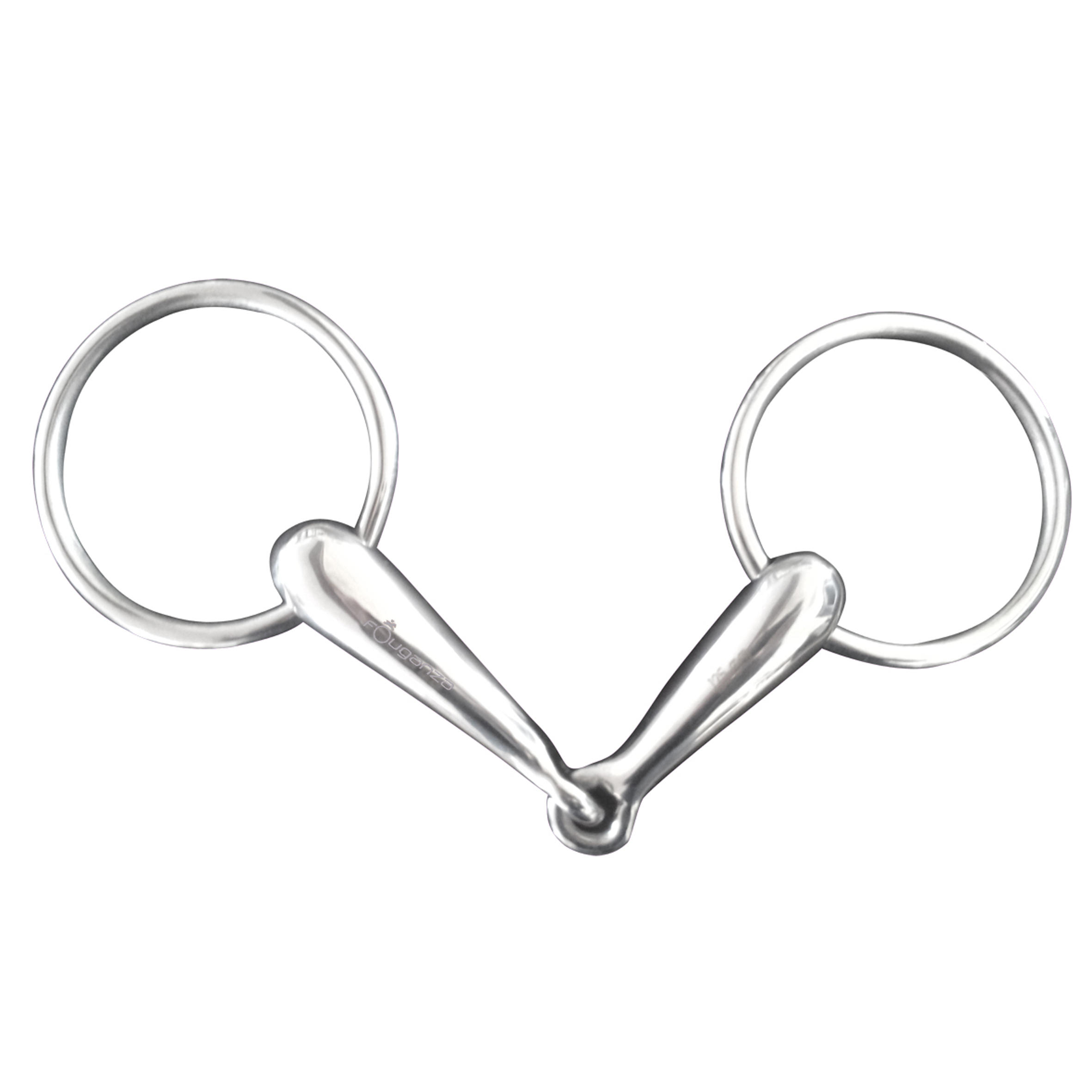 Horse and Pony Riding Stainless Steel Hollow Snaffle Bit - FOUGANZA