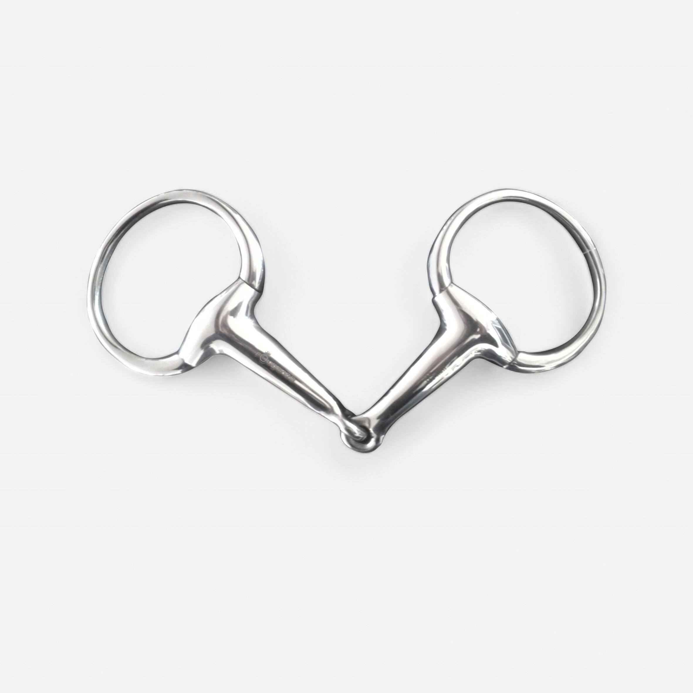 FOUGANZA Horse Riding Eggbutt Snaffle Bit For Horse And Pony - Stainless Steel