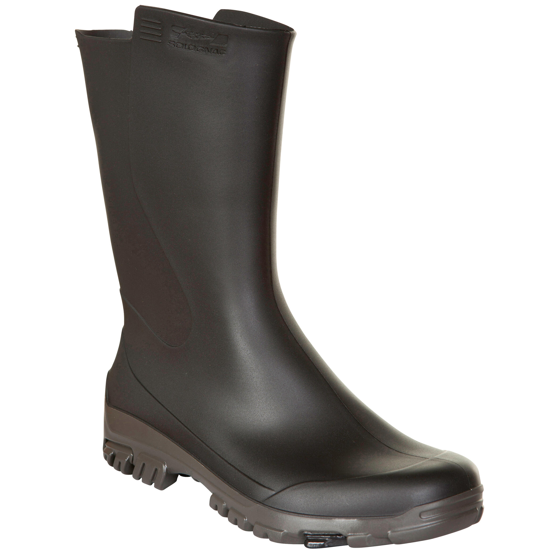 black ankle gumboots