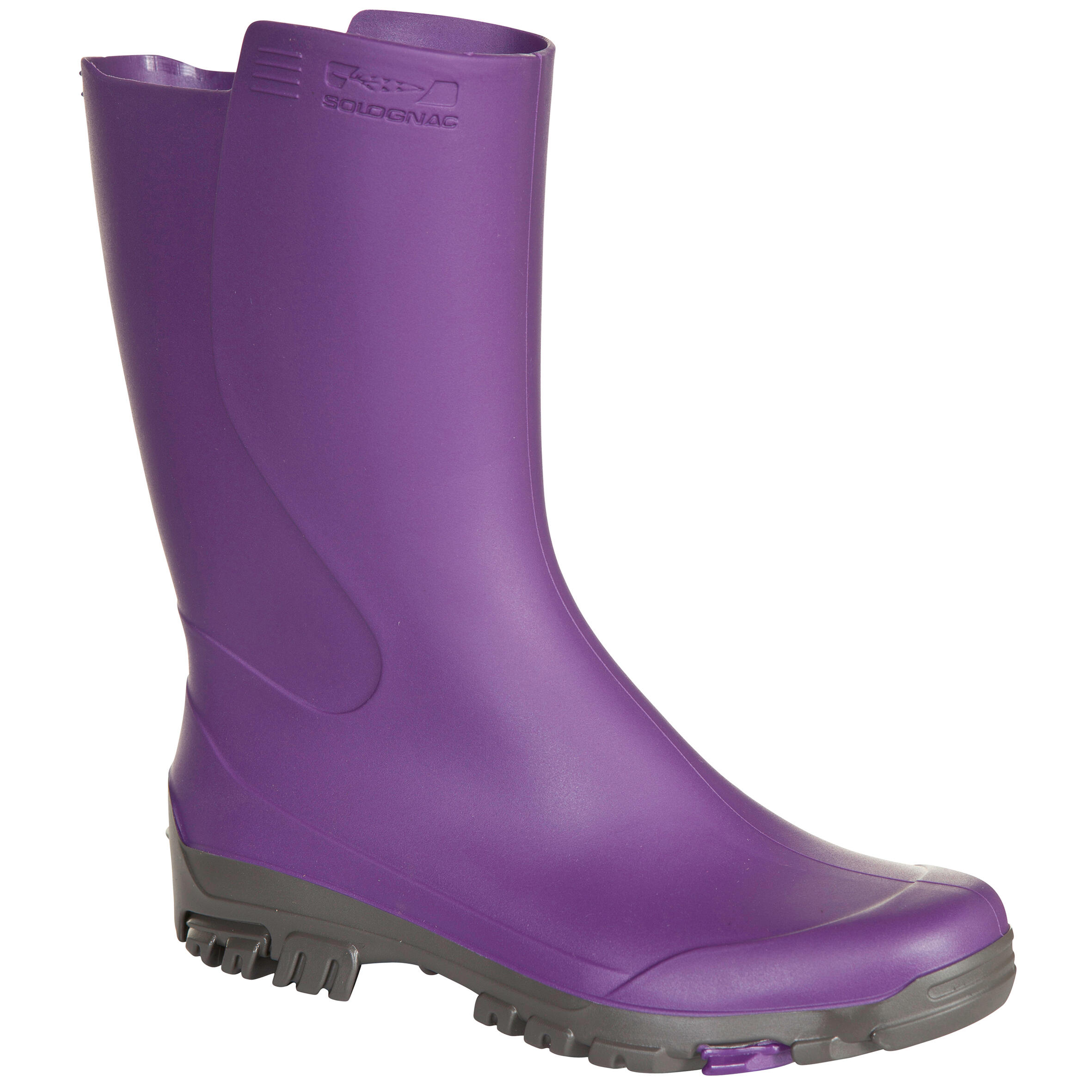 SOLOGNAC I100 Kids Short Wellies - Purple