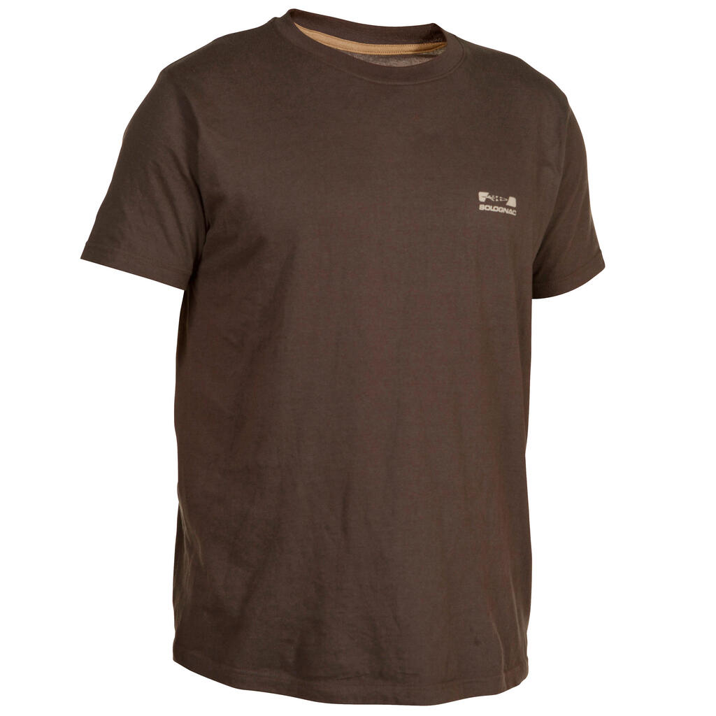 Men's Short-sleeved Cotton T-shirt - 100 brown