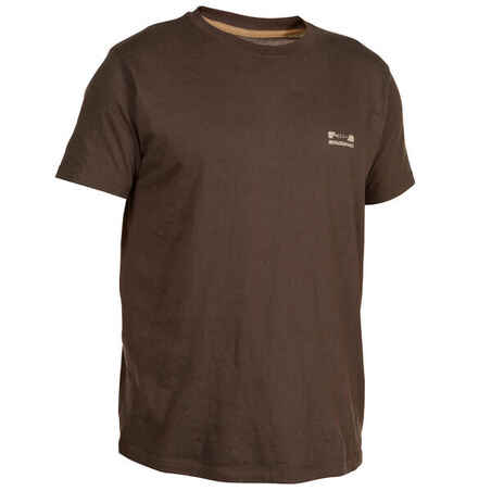 Men's Short-sleeved Cotton T-shirt - 100 brown