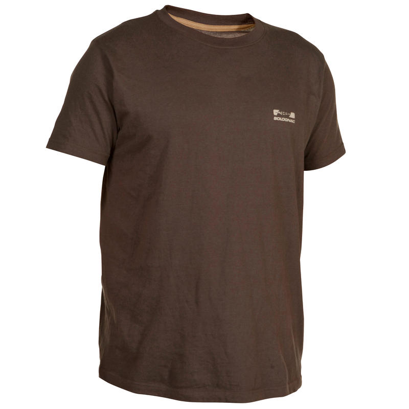 T-shirt manches courtes chasse 100 marron T-shirt manches courtes chasse 100 marron
