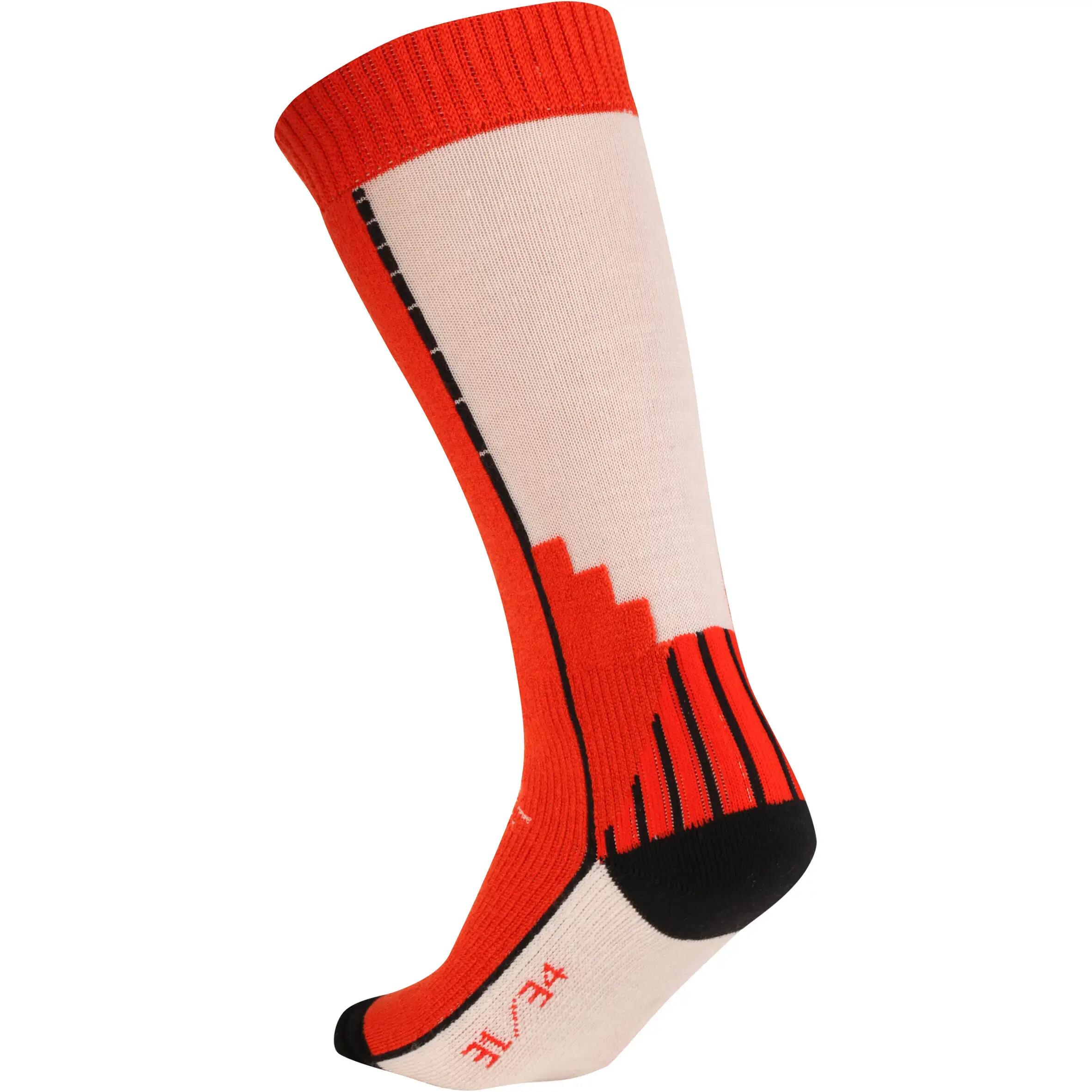 Dreamheat Junior Ski Socks - Red/White 3/7