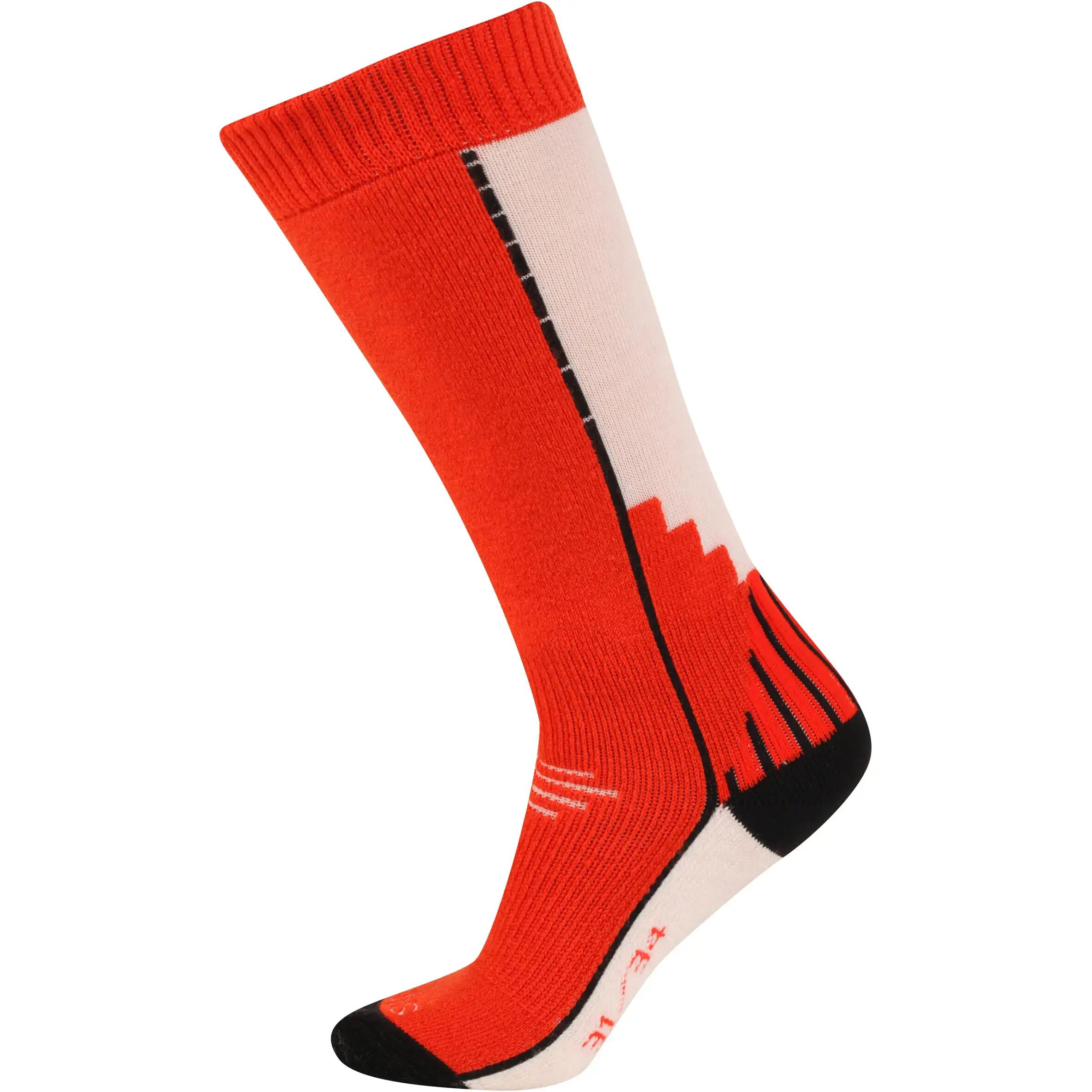 Dreamheat Junior Ski Socks - Red/White 2/7